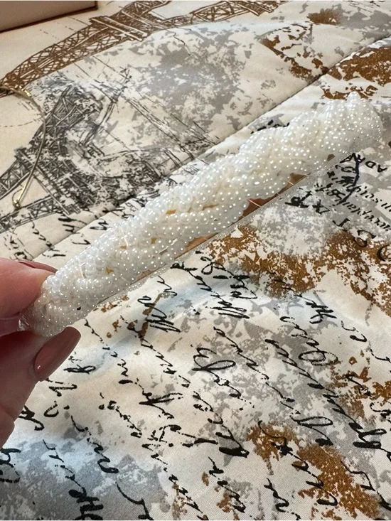 NWT! Lulu's White and Gold Pearl-Trim and Crystal Headbands - Picture 9 of 9